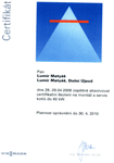 Certifikát od VIESSMANN - montáž a servis kotlů do 60kW